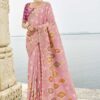Astounding Viscose Tissue Silk Designer Saree for Party, Sangeet, Festivals, Engagement, and Reception