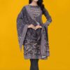 Alluring Grey Designer Straight Cut Suit for Party, Sangeet, and Festivals