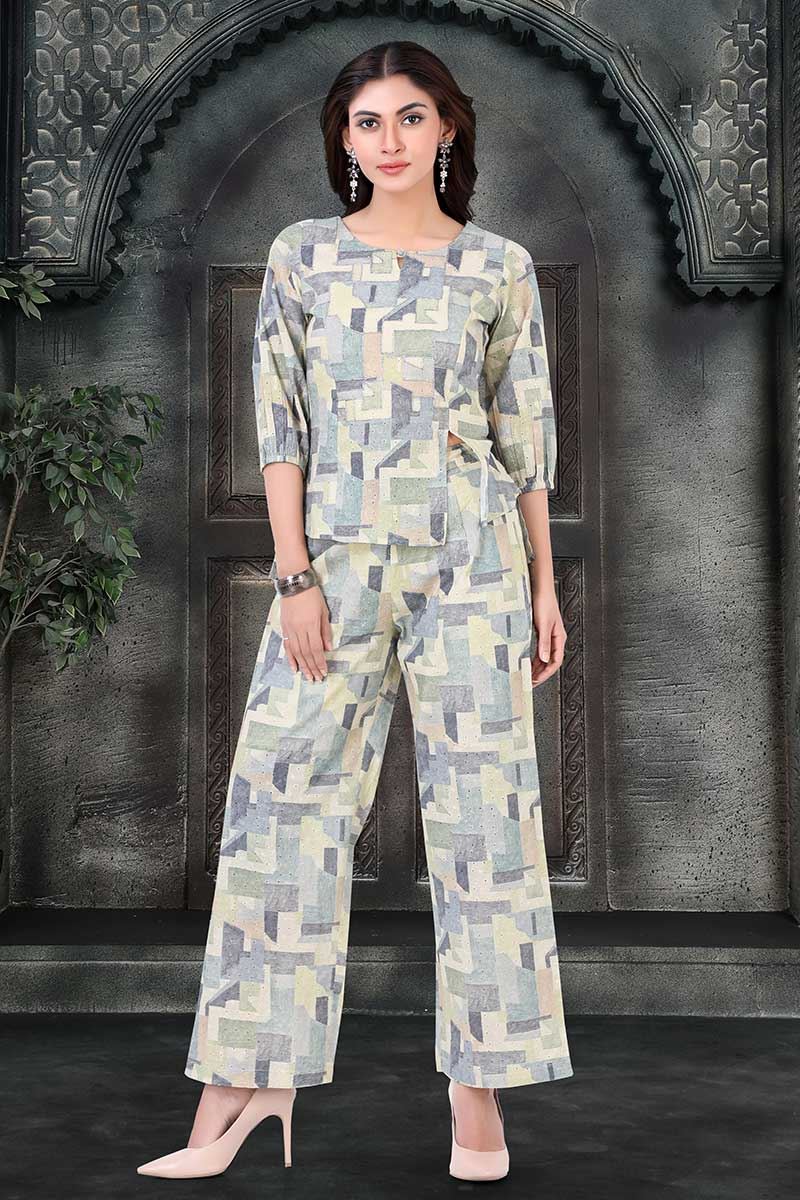 Spectacular Multi Designer Co-Ord Set for Party