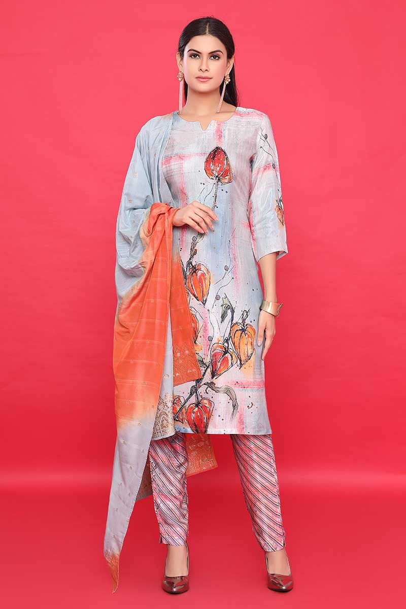 Outstanding Multi Designer Straight Cut Suit for Party and Festivals