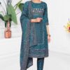 Fascinating Blue Designer Straight Cut Suit for Sangeet, Party, and Festivals