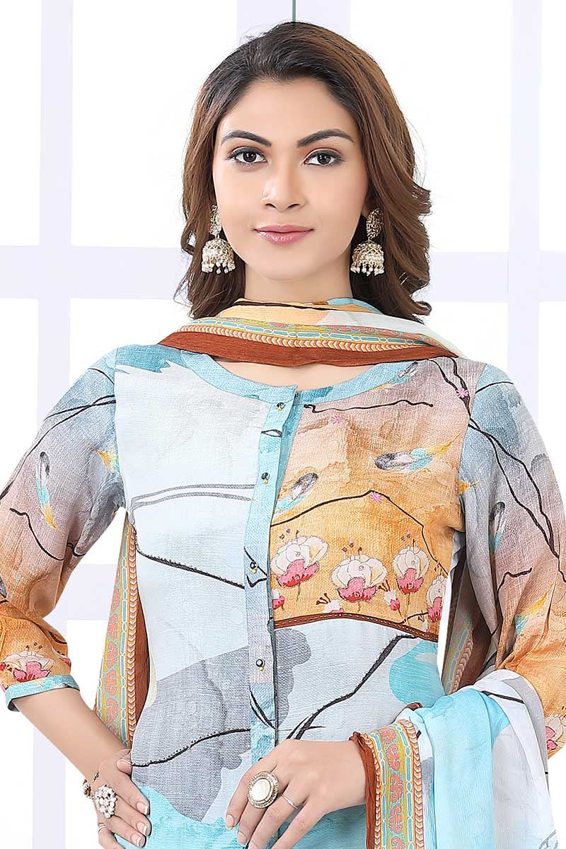 Exuberant Multi Designer Straight Cut Suit for Party, Sangeet, and Festivals