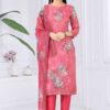 Impressive Pink Designer Straight Cut Suit for Party, Sangeet, and Festivals