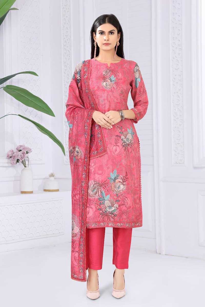 Impressive Pink Designer Straight Cut Suit for Party, Sangeet, and Festivals