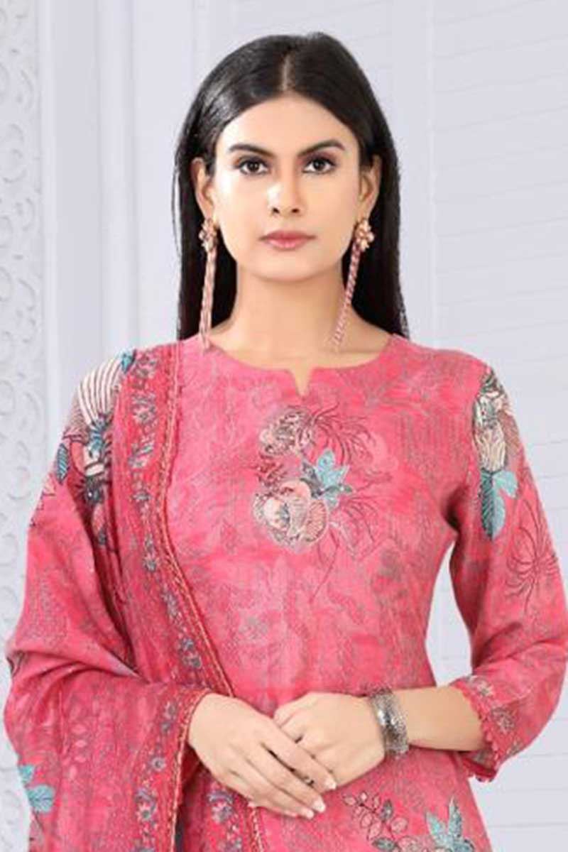Impressive Pink Designer Straight Cut Suit for Party, Sangeet, and Festivals