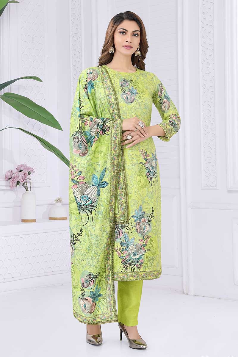 Heavenly Lemon Yellow Designer Straight Cut Suit for Party, Sangeet, and Festivals