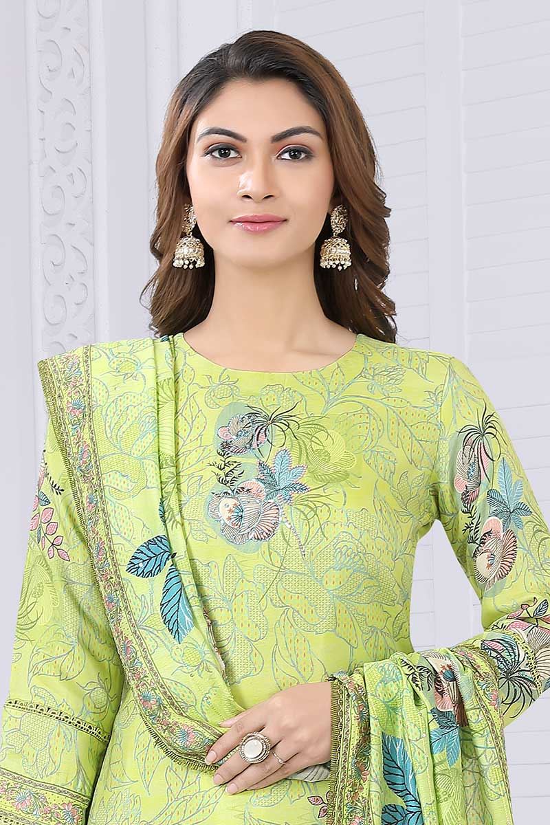 Heavenly Lemon Yellow Designer Straight Cut Suit for Party, Sangeet, and Festivals