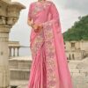 Ethnic Dola Silk Designer Saree for Engagement, Reception, Sangeet, and Parties