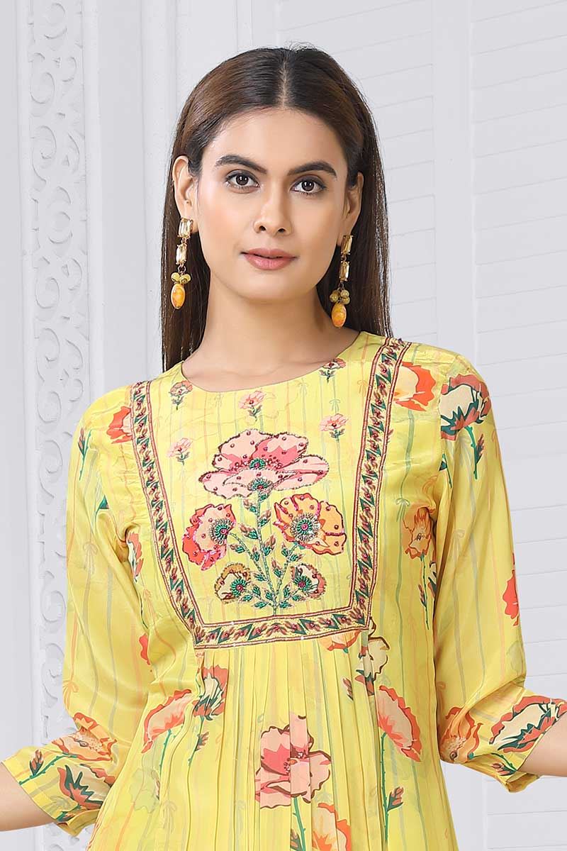 Marvelous Yellow Designer Straight Cut Suit for Haldi, Party, Sangeet, and Festivals
