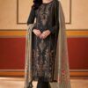 Breathtaking Black Designer Straight Cut Suit for Parties (Unstitched suit)