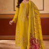 Ethnic Yellow Designer Straight Cut Suit for Haldi, Festivals, Sangeet, and Parties (Unstitched suit)
