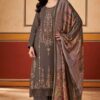 Spectacular Brown Designer Straight Cut Suit for Festivals, Sangeet, and Parties  (Unstitched suit)