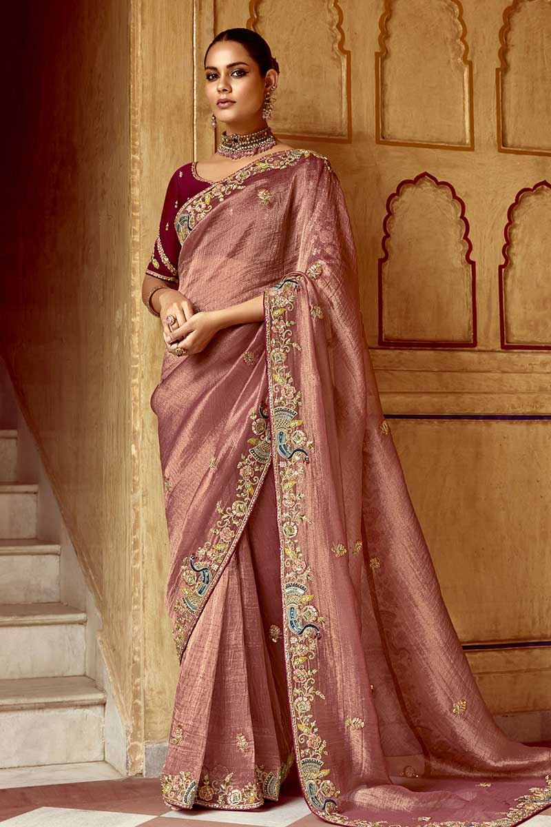 Creative Pure Silk Designer Saree for Wedding, Engagement, Reception, Sangeet, and Parties