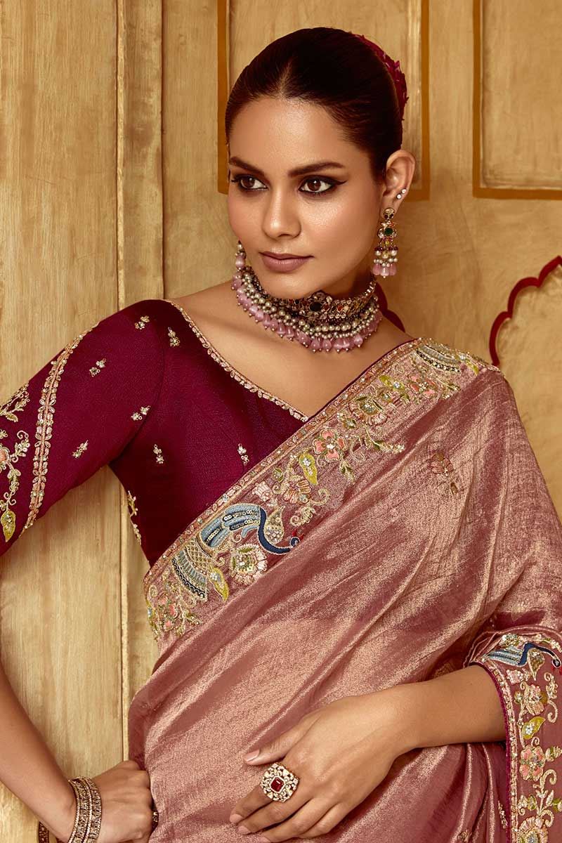 Creative Pure Silk Designer Saree for Wedding, Engagement, Reception, Sangeet, and Parties