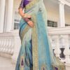 Ethnic Crepe Jacquard Designer Saree for Engagement, Reception, Festivals, Sangeet, and Parties