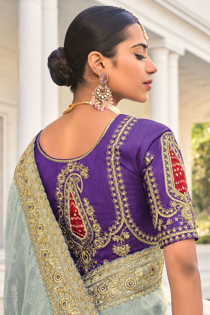 Ethnic Crepe Jacquard Designer Saree for Engagement, Reception, Festivals, Sangeet, and Parties