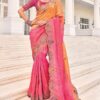 Charismatic Crepe Jacquard Designer Saree for Engagement, Reception, Festivals, Sangeet, and Parties