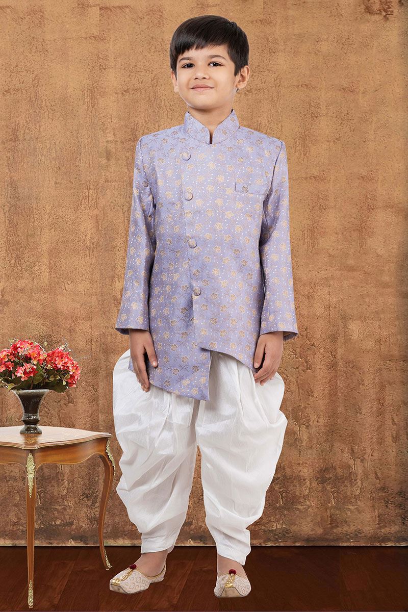 Charming Jacquard Silk Designer Kid’s Wear for Party, Festivals, Engagement, Wedding, and Reception