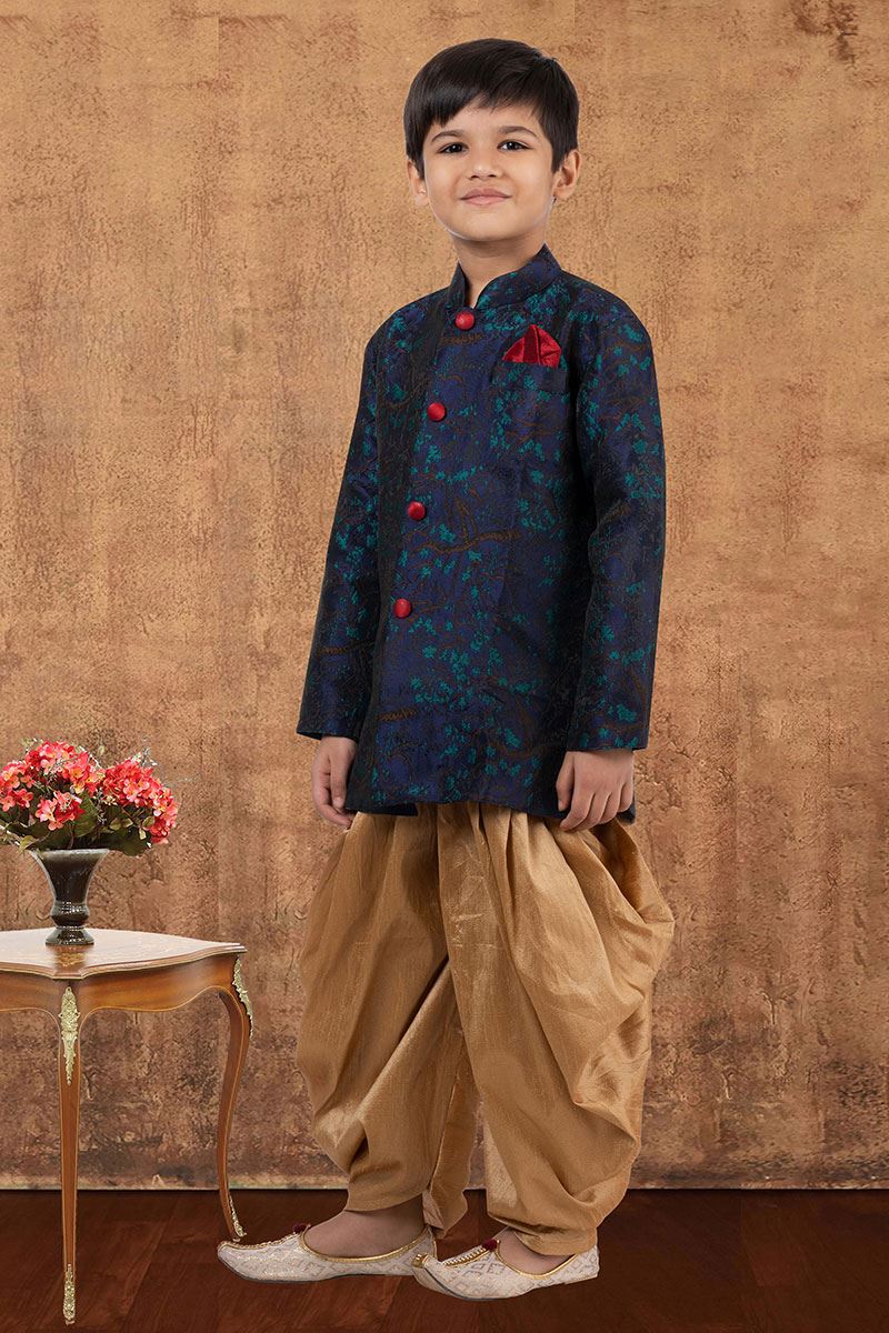 Delightful Jacquard Silk Designer Kid’s Wear for Party, Festivals, Engagement, Wedding, and Reception
