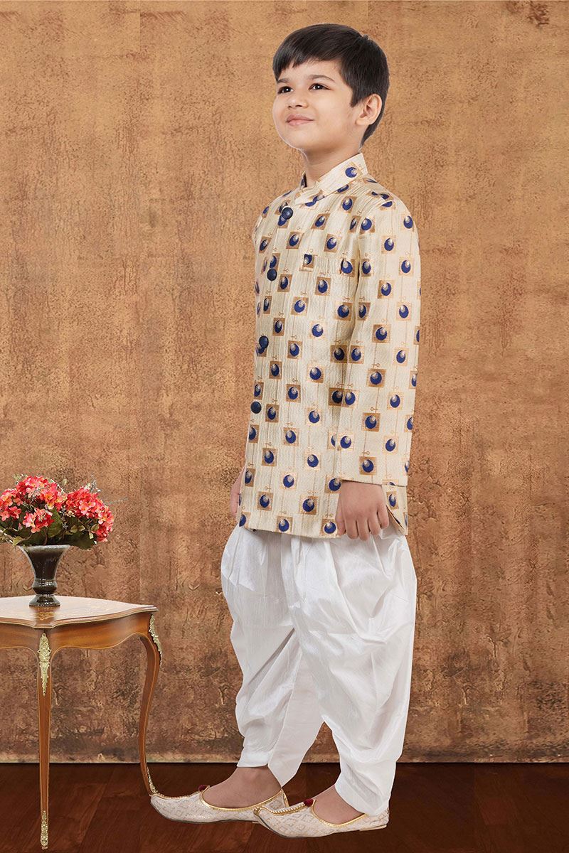 Attractive Jacquard Silk Designer Kid’s Wear for Party, Festivals, Engagement, and Reception