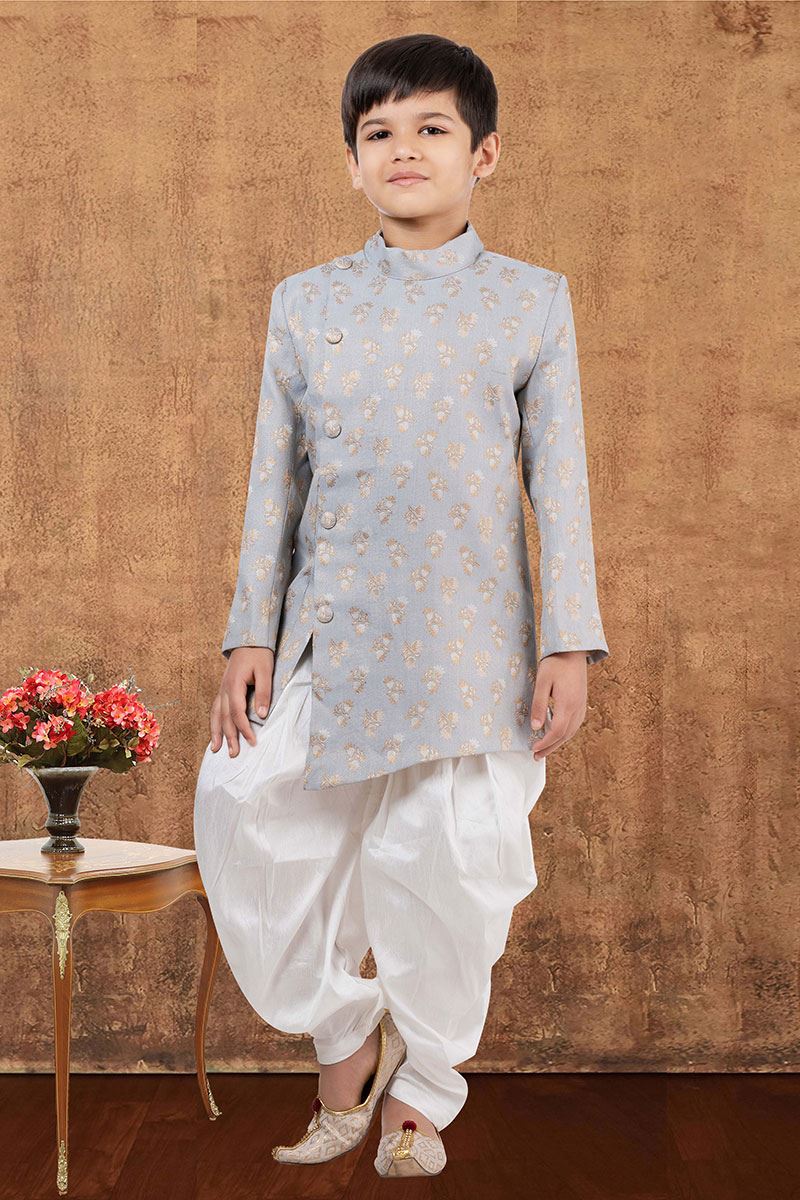 Fancy Jacquard Silk Designer Kid’s Wear for Party, Festivals, Engagement, and Reception
