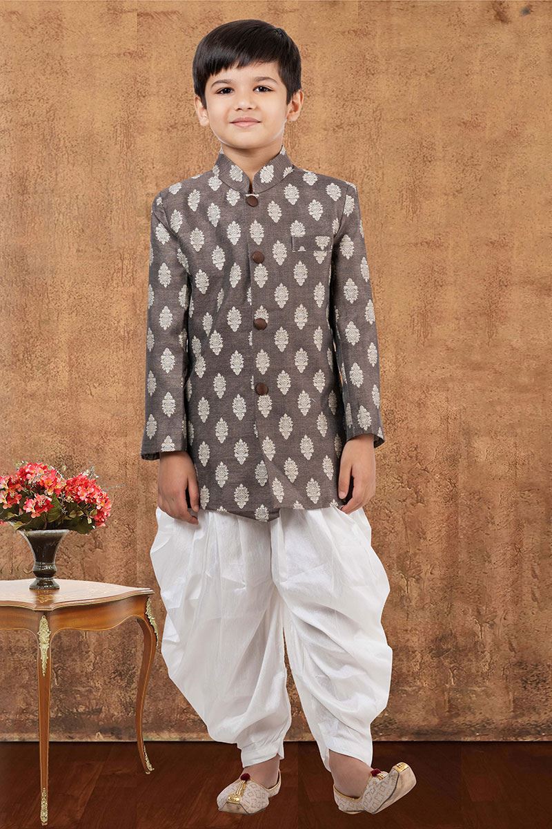 Marvelous Jacquard Silk Designer Kid’s Wear for Party, Festivals, Engagement, and Reception