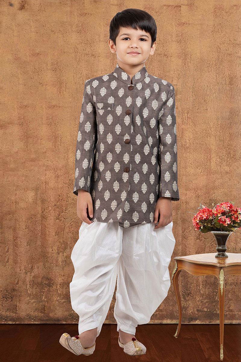 Marvelous Jacquard Silk Designer Kid’s Wear for Party, Festivals, Engagement, and Reception