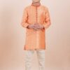 Exuberant Orange Designer Ethnic Wear for Boys – Perfect for Engagements, Festivals, Sangeet, and Parties