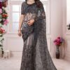 Fascinating Organza Designer Saree for Engagement, Reception, Sangeet, and Parties