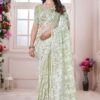 Creative Ryna Net Designer Saree for Festivals, Engagement, Reception, Sangeet, and Parties