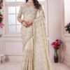 Amazing Crush Georgette Designer Saree for Festivals, Engagement, Reception, Sangeet, and Parties