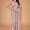 Enticing Organza Designer Saree for Festivals, Engagement, Reception, Sangeet, and Parties