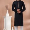 Dashing Black Designer Men’s Kurta Pyjama for Sangeet and Parties