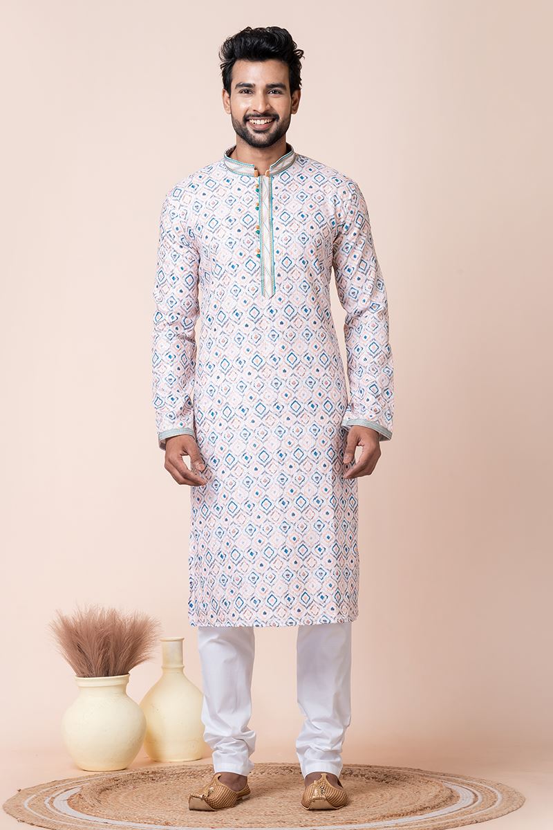 Marvelous Multi Designer Men’s Kurta Pyjama for Engagement, Festivals, Sangeet, and Parties