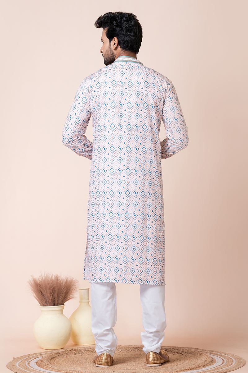 Marvelous Multi Designer Men’s Kurta Pyjama for Engagement, Festivals, Sangeet, and Parties
