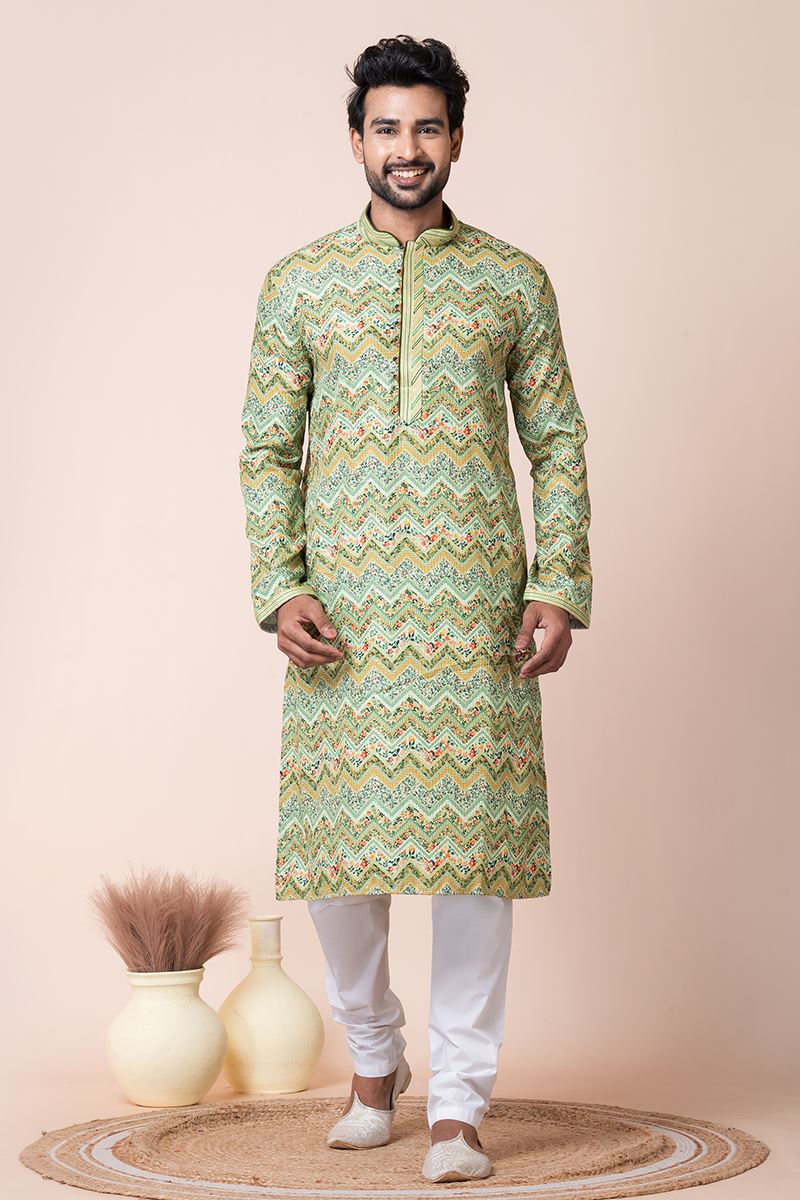 Dashing Multi Designer Men’s Kurta Pyjama for Engagement, Festivals, Sangeet, and Parties