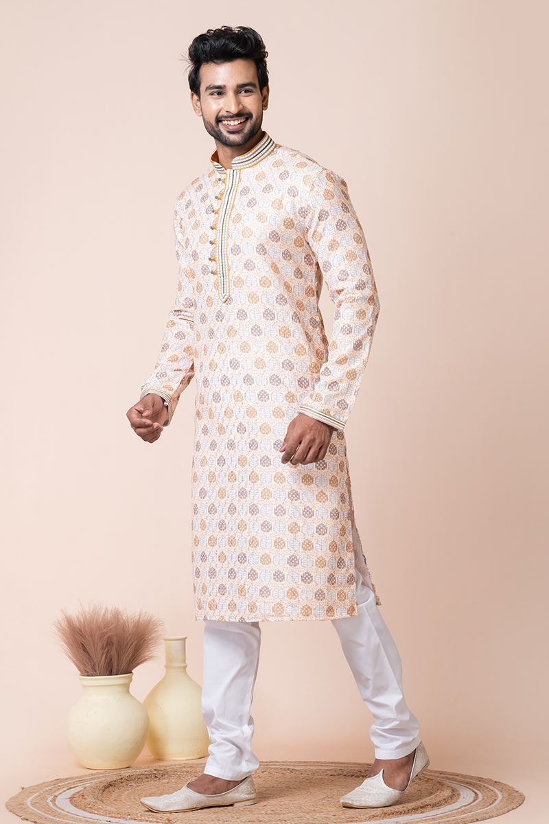 Stylish Multi Designer Men’s Kurta Pyjama for Engagement, Reception, Festivals, Sangeet, and Parties