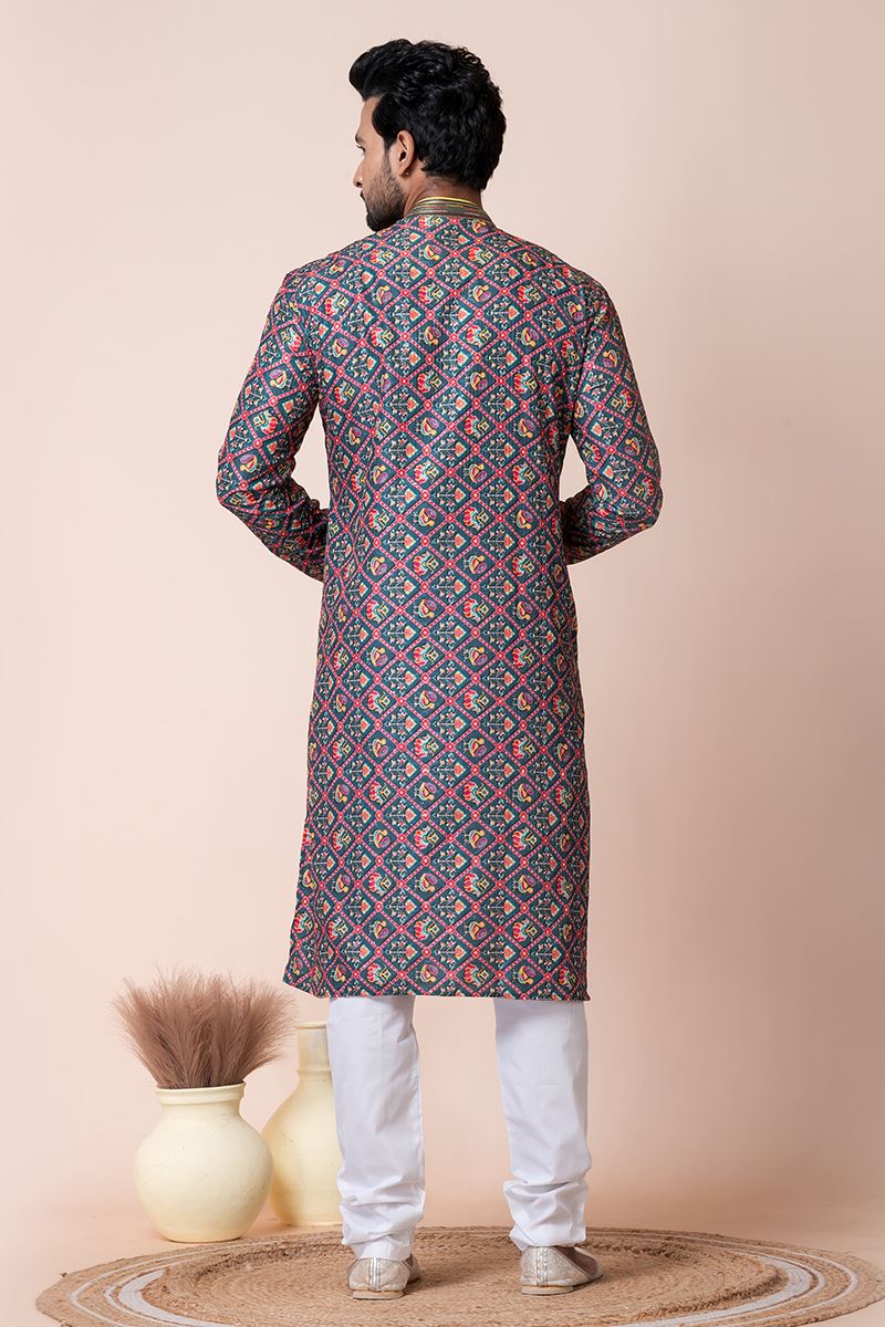 Captivating Multi Designer Men’s Kurta Pyjama for Engagement, Reception, Festivals, Sangeet, and Parties