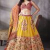 EnticingMulti Designer Wedding Lehenga Choli for Haldi, Sangeet, and Pre-Wedding Shoot