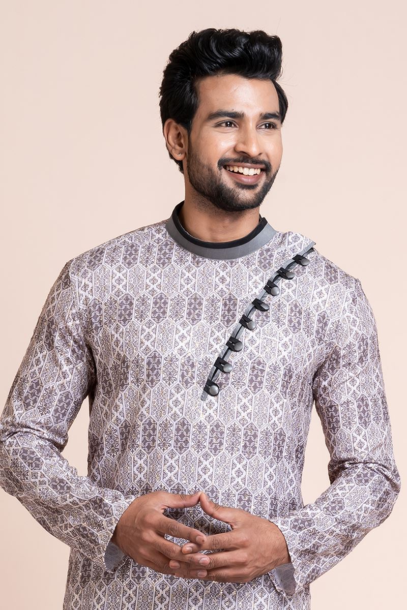 Delightful Multi Designer Men’s Kurta Pyjama for Sangeet, and Parties