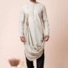 Exuberant Cream Designer Men’s Kurta Pyjama for Engagement, Reception, Sangeet, and Parties