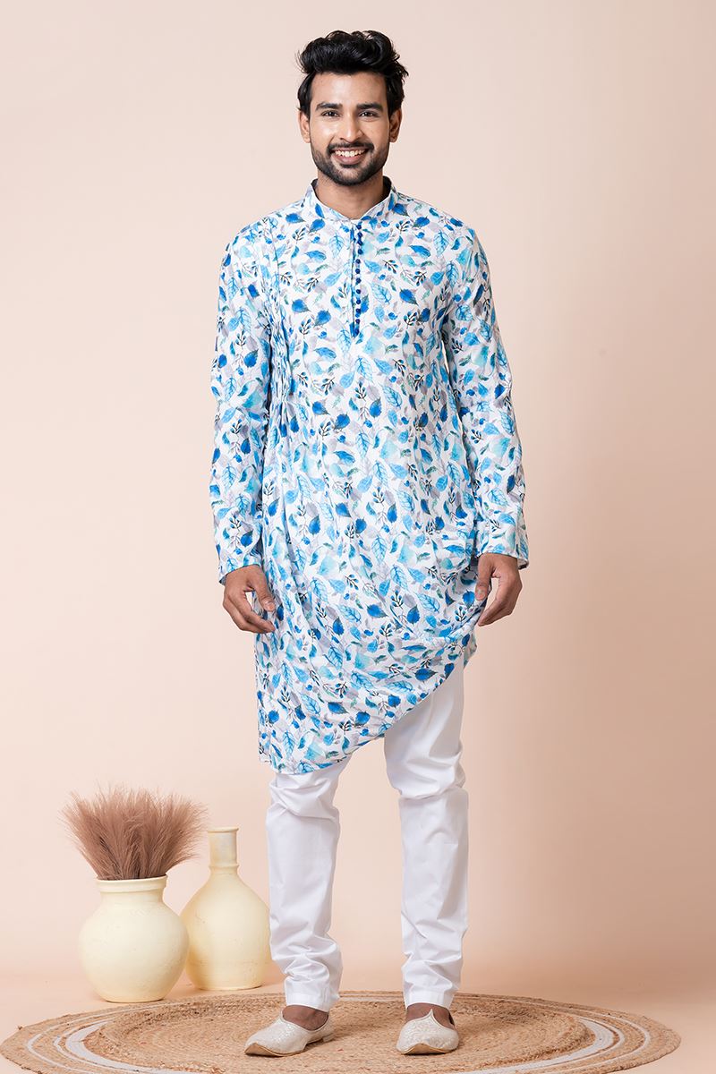 Vibrant Multi Designer Men’s Kurta Pyjama for Engagement, Reception, Festivals, Sangeet, and Parties