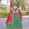 Exuberant Rama Green Designer Bridal Lehenga Choli for Mehendi, Wedding, Reception, Sangeet, and Pre-Wedding Shoots