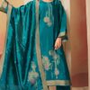 Alluring Turquoise Designer Straight Cut Suit for Wedding, Reception, Festivals, Sangeet, and Parties (Unstitched suit)