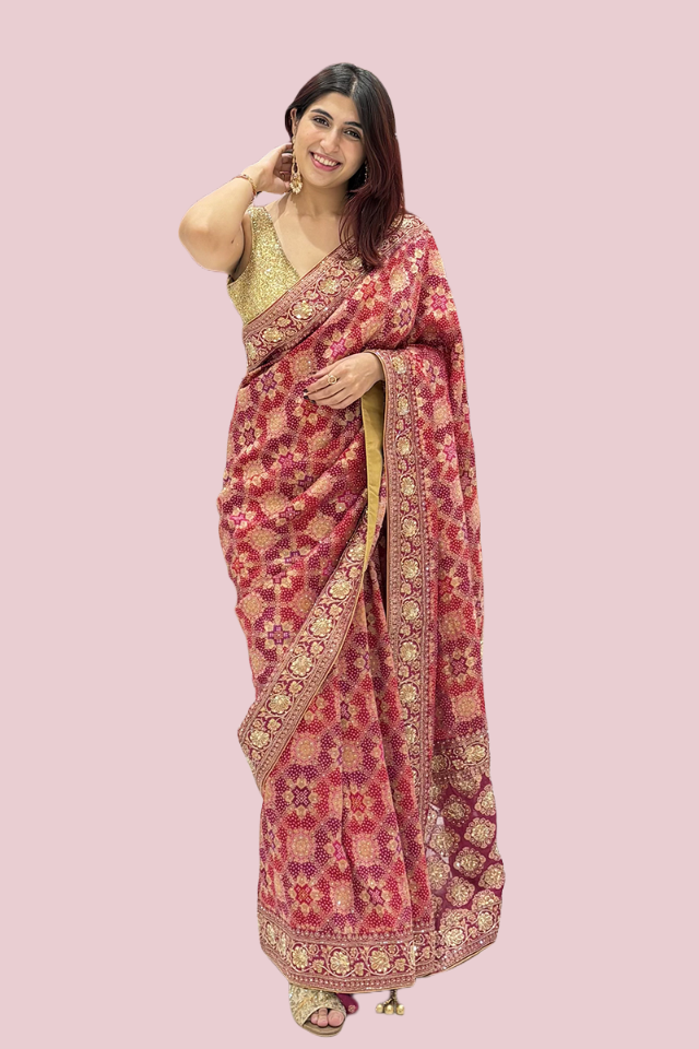 Ethnic Banarasi Silk Designer Saree for Engagement, Reception, and Wedding