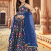 Beautiful Navy Blue Designer Kid’s Lehenga Choli for Engagement, Reception, Sangeet, and Parties