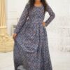 Pretty Blue Designer Kid’s Gown for Festivals, Sangeet, and Parties
