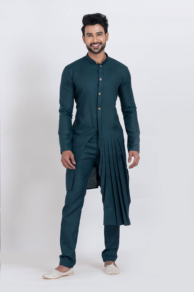 Amazing Blue Designer Men’s Kurta for Engagement, Reception, Festivals, Sangeet, and Party