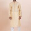 Vibrant Gold Designer Men’s Kurta for Festivals, Sangeet, and Party