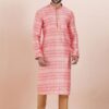 Royal Pink Designer Men’s Kurta for Engagement, Reception, Festivals, Sangeet, and Party